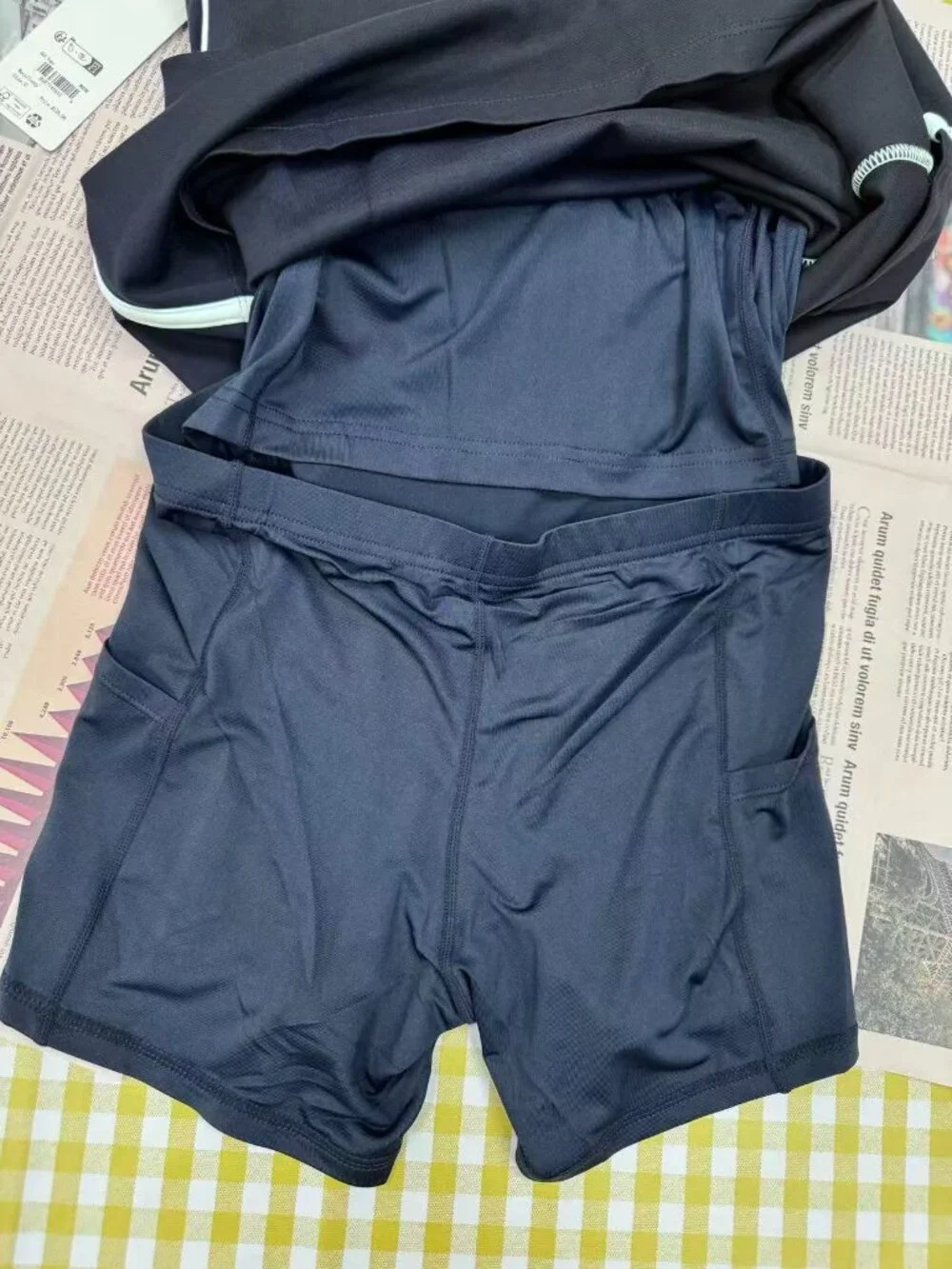 ALO Yoga Navy Airbrush Streamlined Dress🥳Clean Girl Tenniscore Pilates - NWT